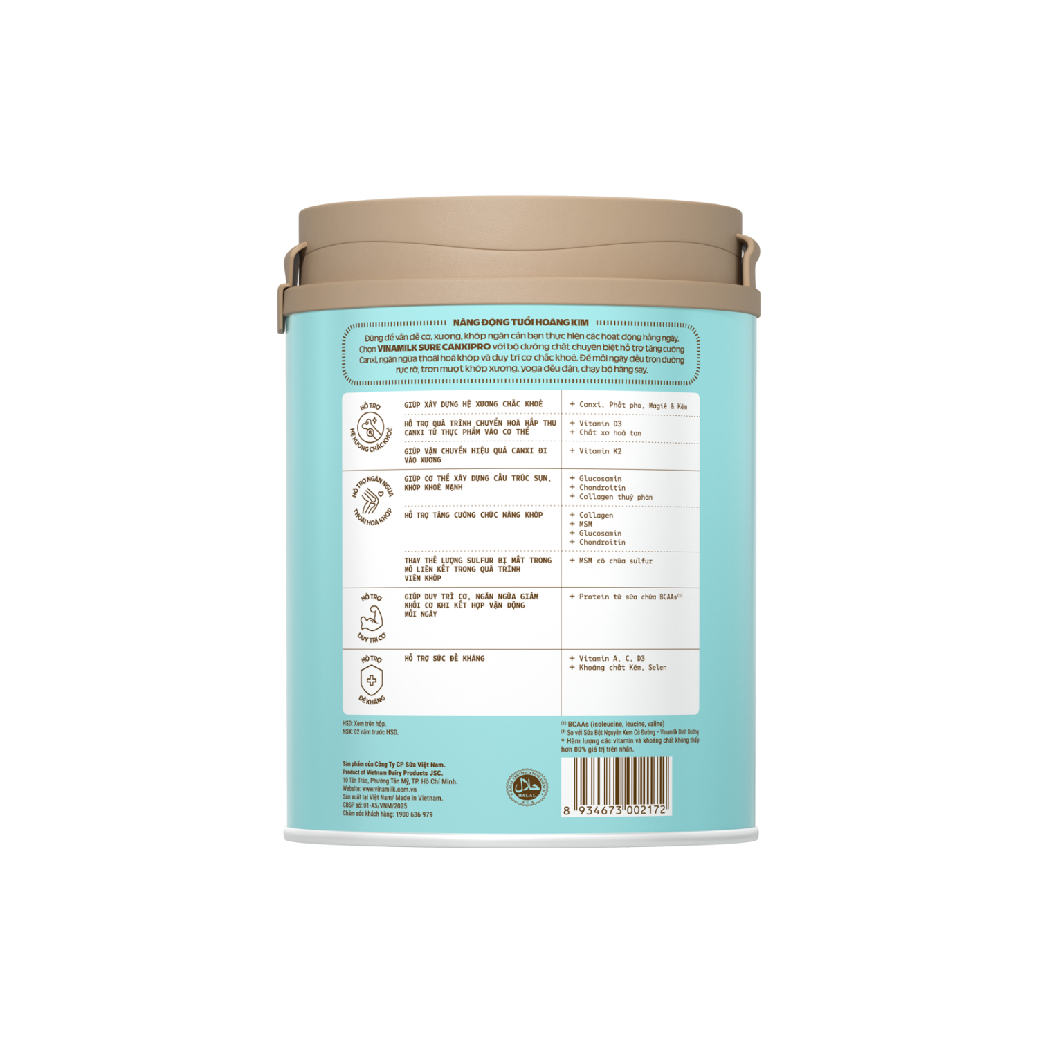 Sữa bột cho người lớn tuổi Sure CanxiPro 900g