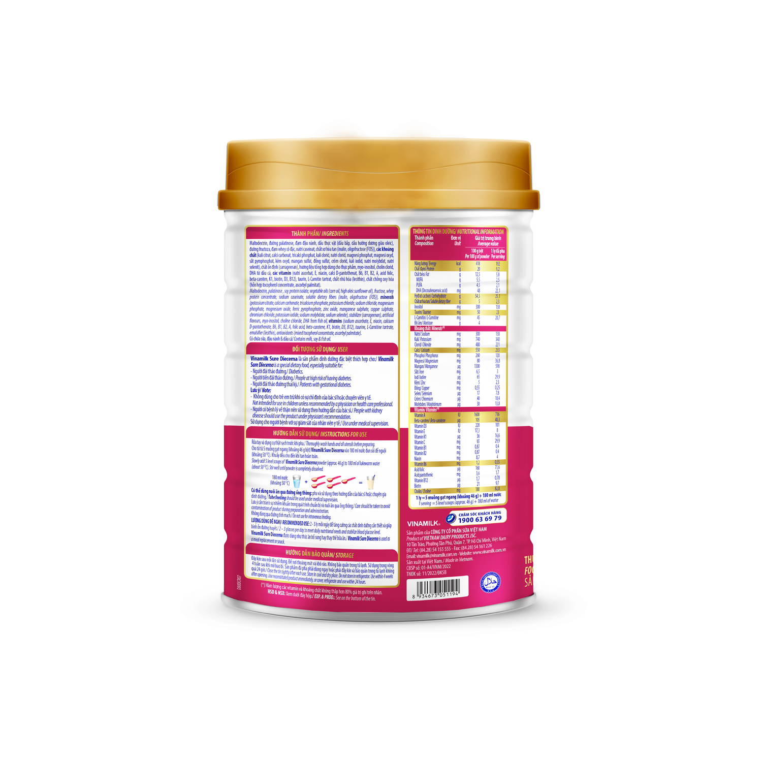 Nutrition for Diabetics Sure Diacerna 900g