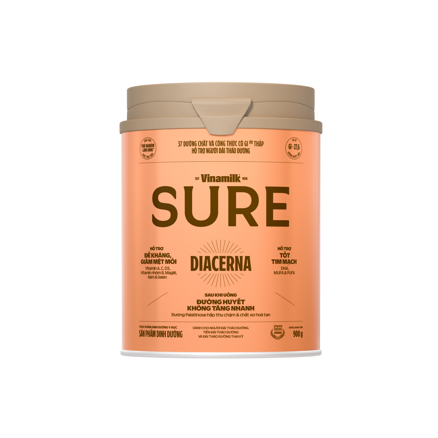Sữa bột cho người tiểu đường Sure Diacerna 900g
