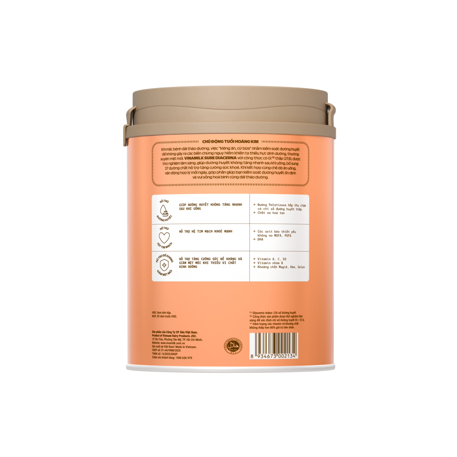 Sữa bột cho người tiểu đường Sure Diacerna 900g