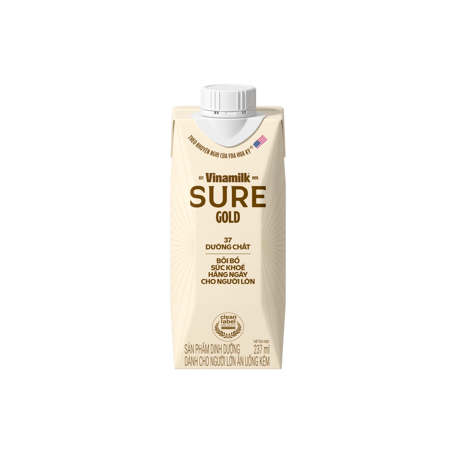 Sữa bột cho người lớn tuổi Sure Gold pha sẵn 237ml Thùng 24 hộp