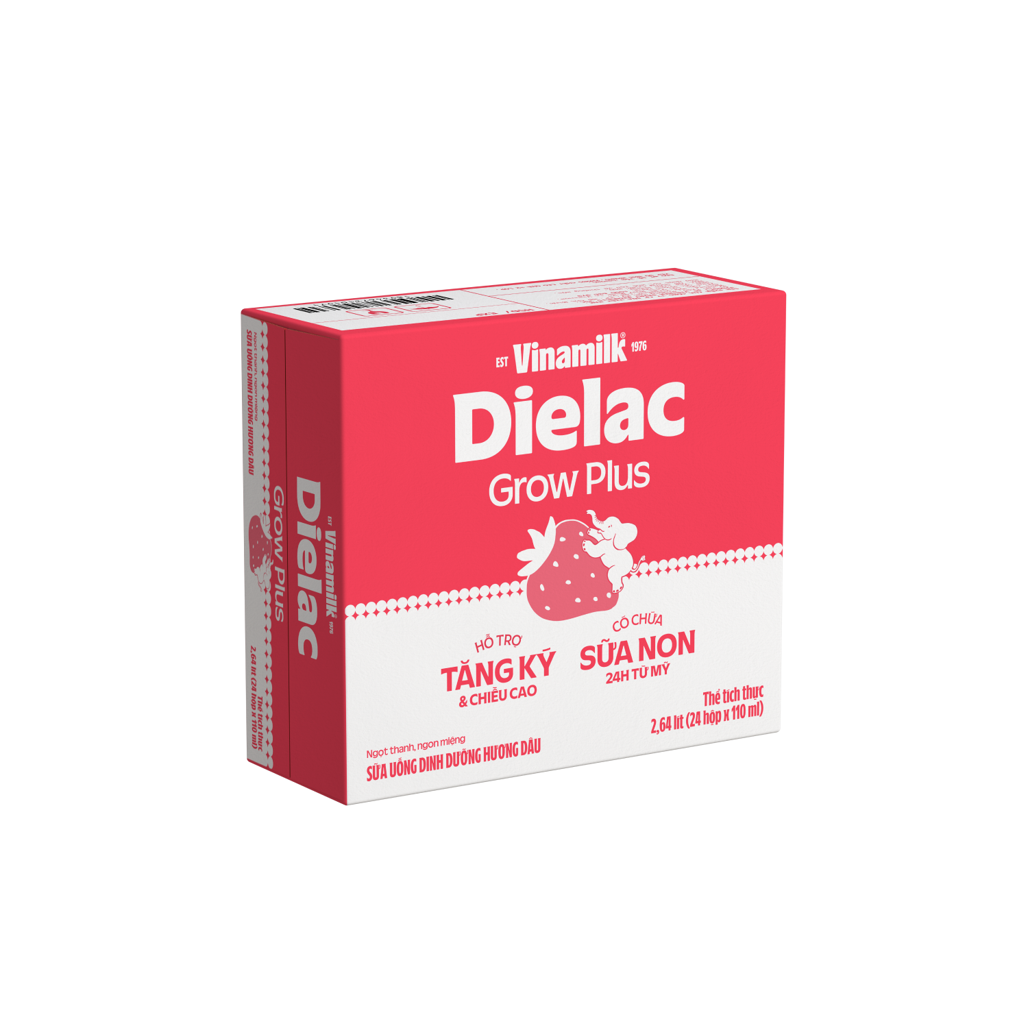 Sữa bột trẻ em pha sẵn Dielac Grow Plus Hương Dâu 110ml