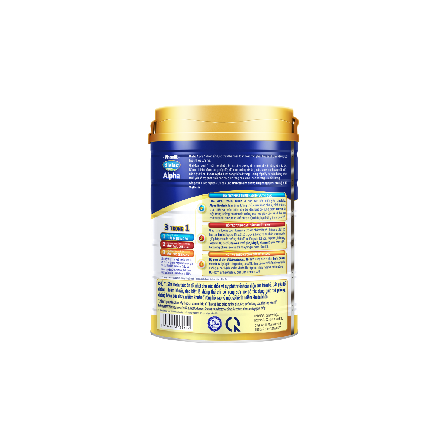 Sữa bột trẻ em Dielac Alpha 1 (0-6 tháng) 400g
