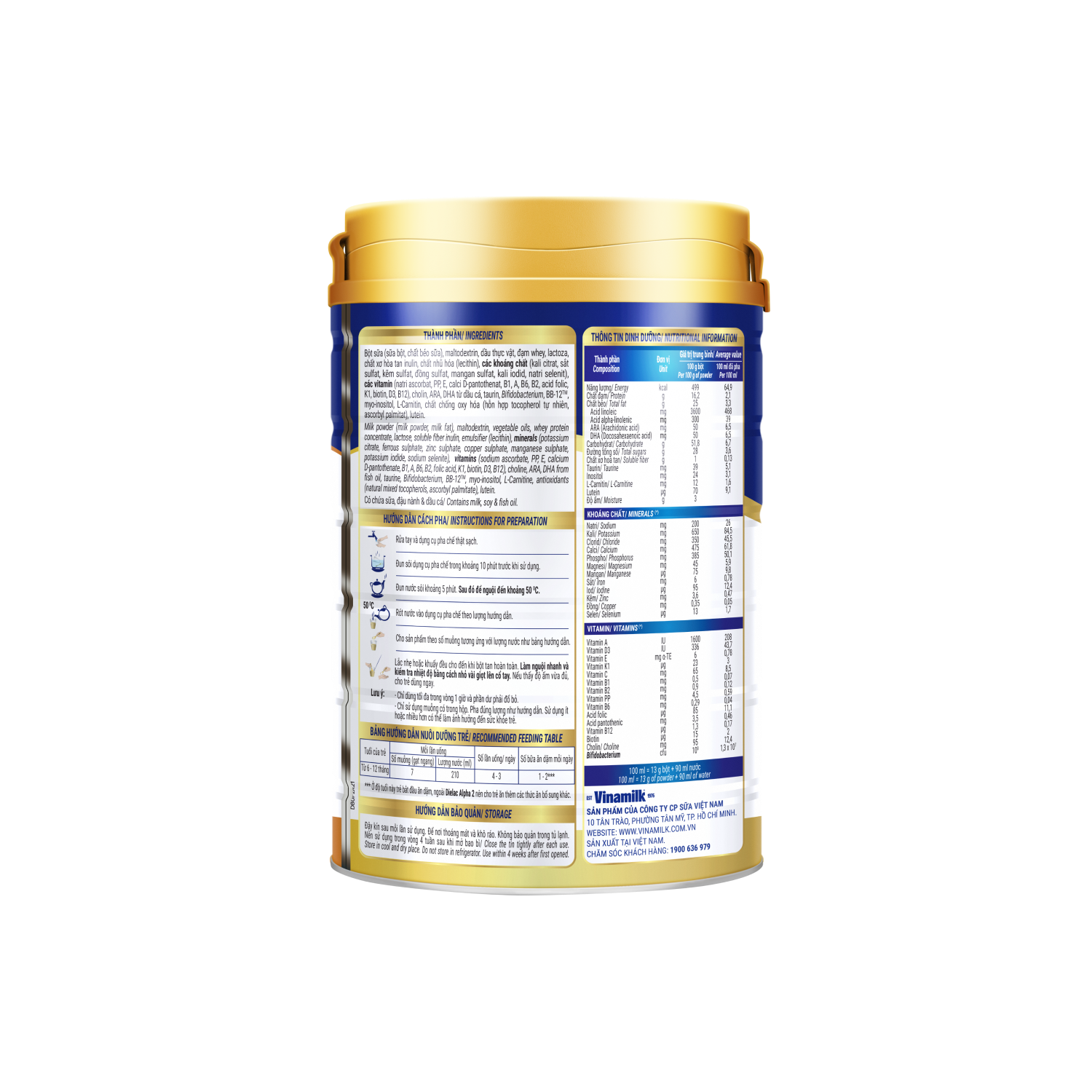 Sữa bột trẻ em Dielac Alpha 2 (6-12 tháng) 900g