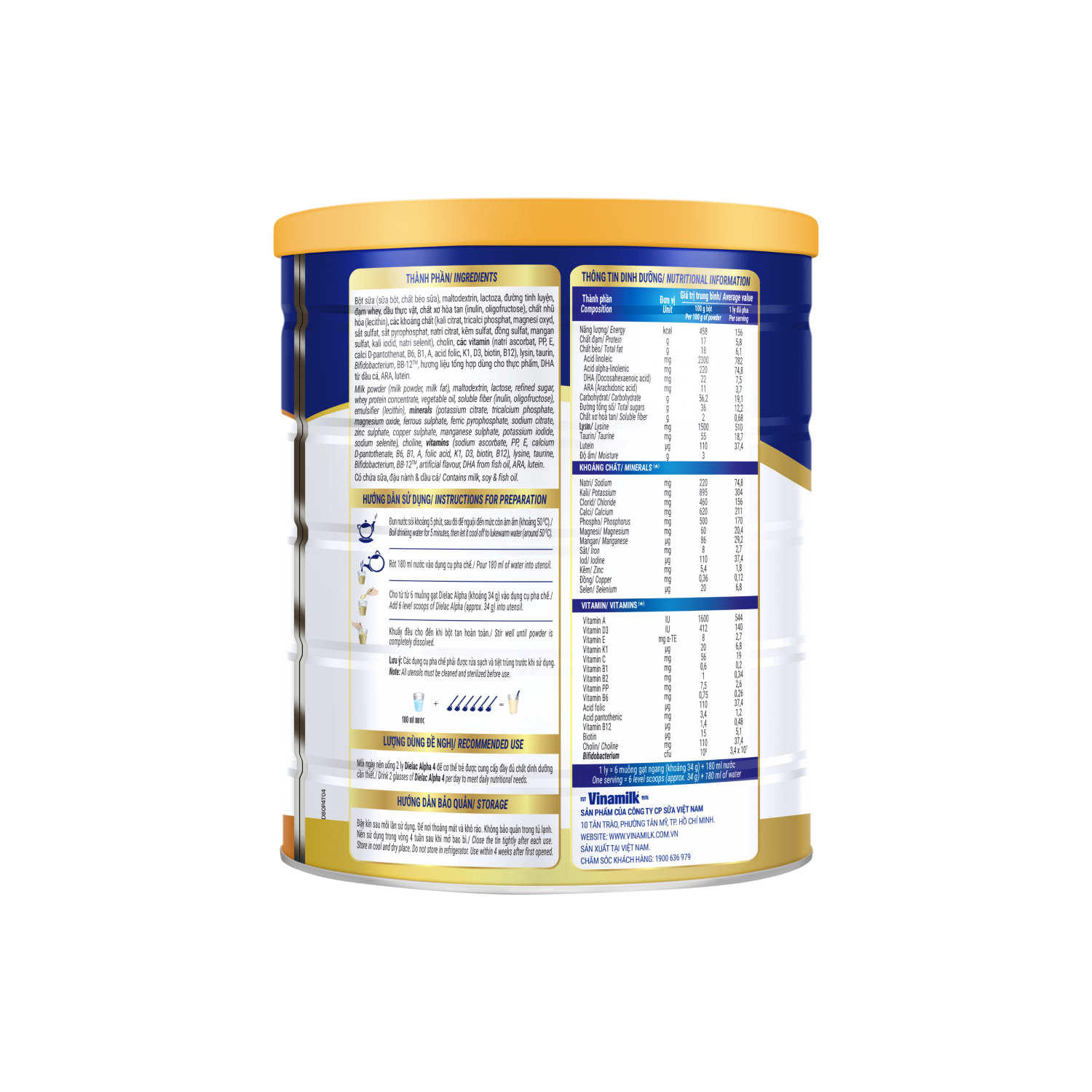 Infant Formula Dielac Alpha 4 (ages 2-6) 1,5kg