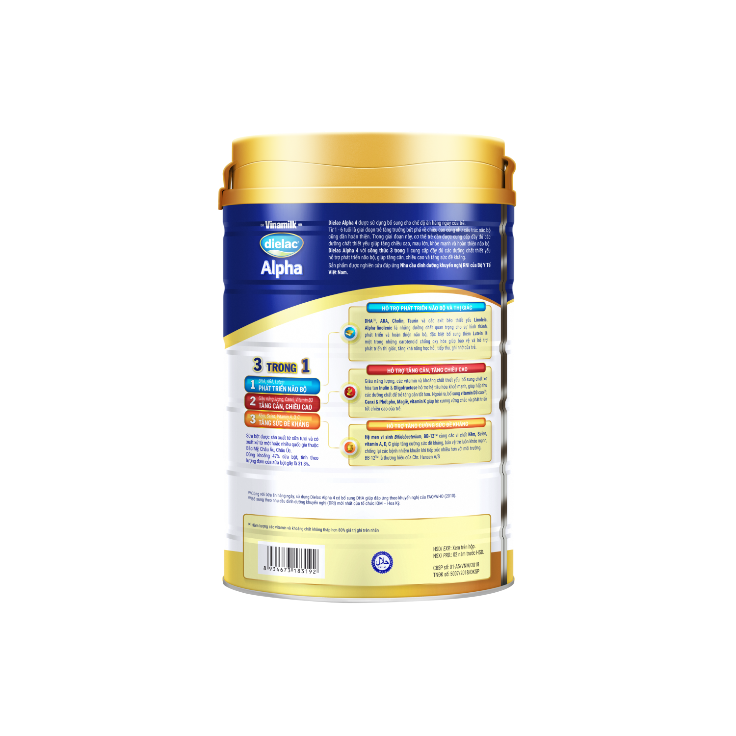 Sữa bột trẻ em Dielac Alpha 4 (2-6 tuổi) 900g