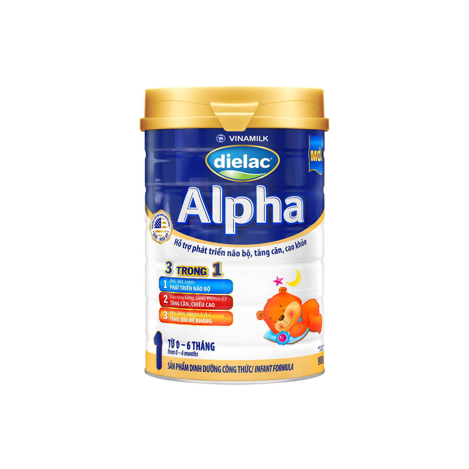 Sữa bột trẻ em Dielac Alpha 1 (0-6 tháng) 900g