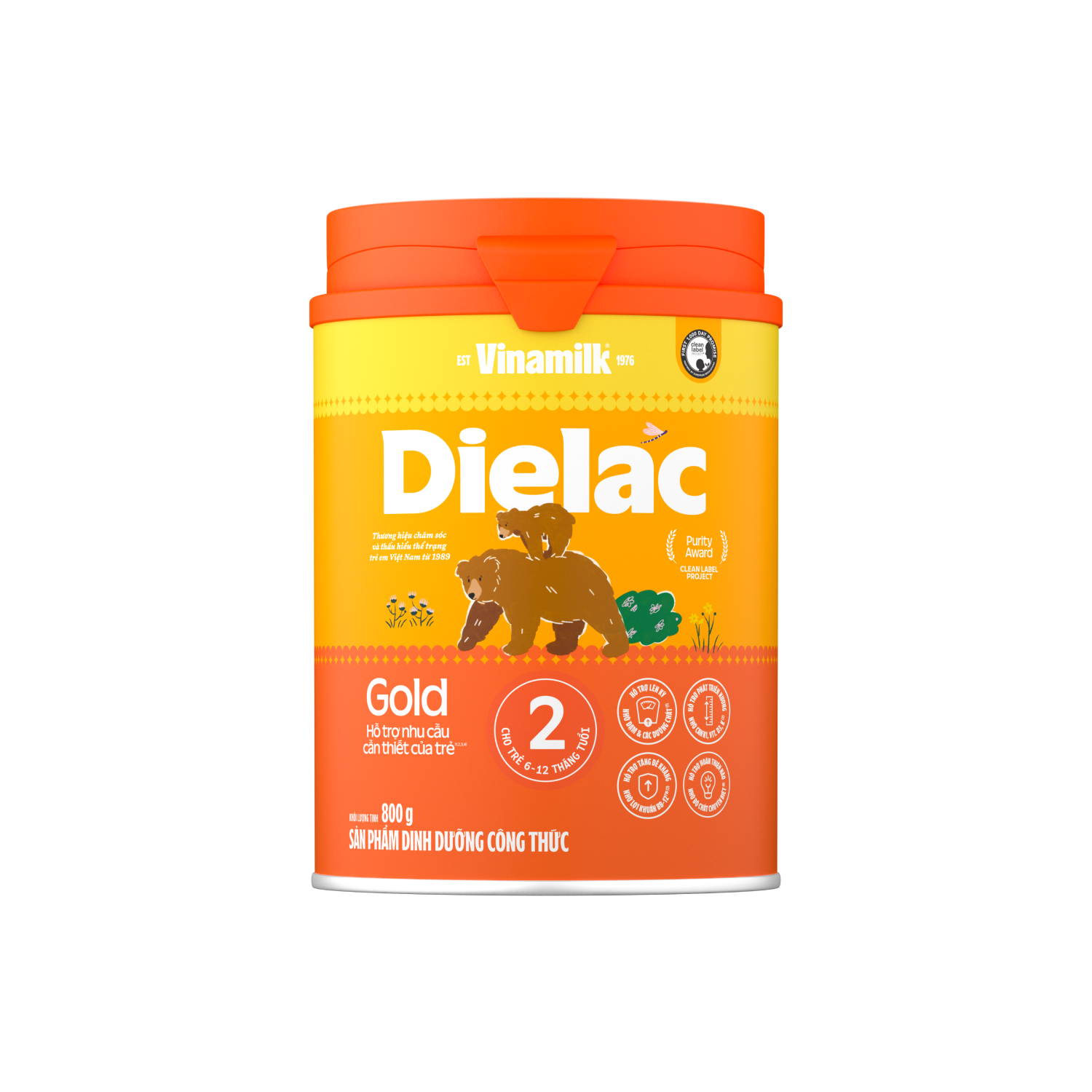 Sữa bột trẻ em Dielac Gold 2 (6-12 tháng) 800g