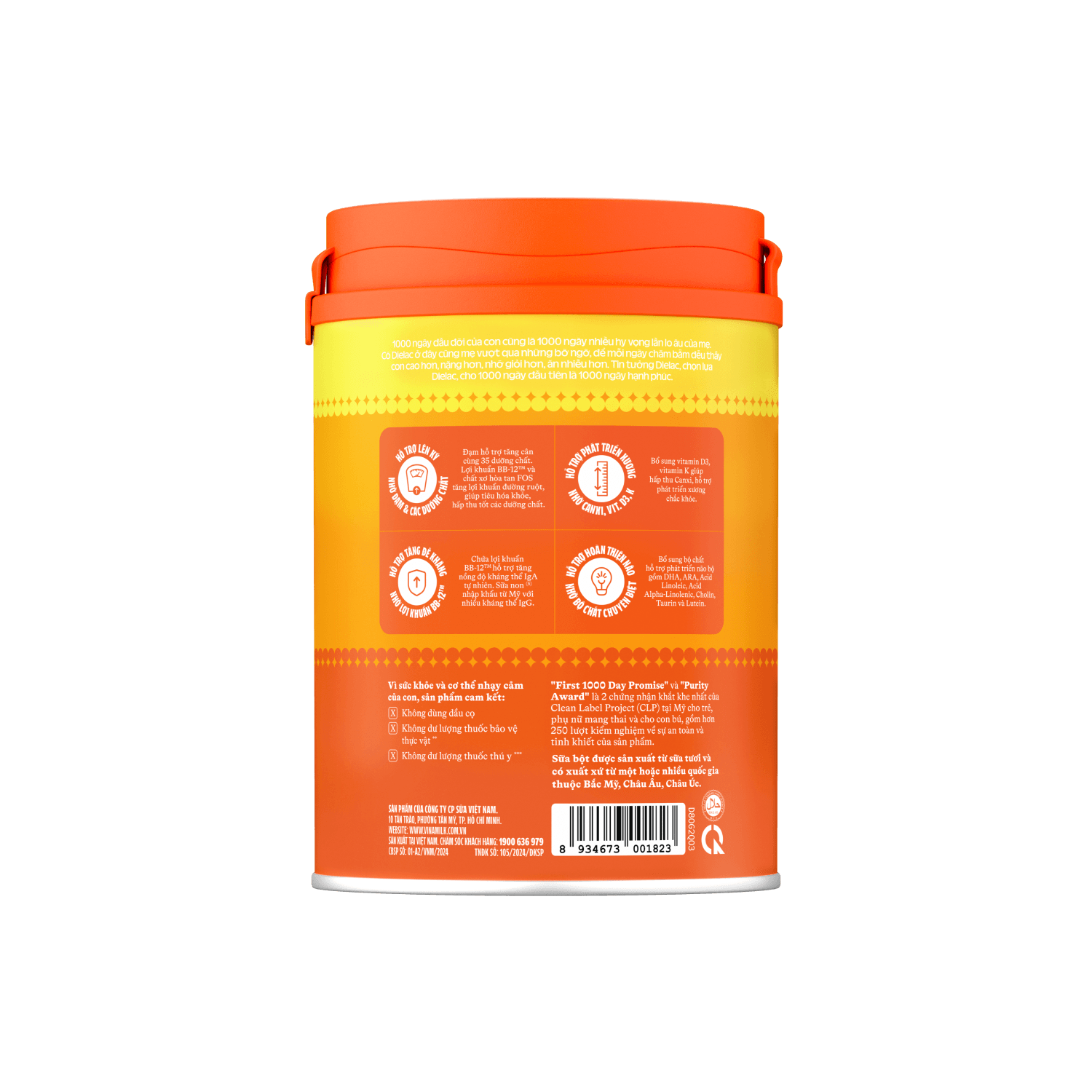 Sữa bột trẻ em Dielac Gold 2 (6-12 tháng) 800g