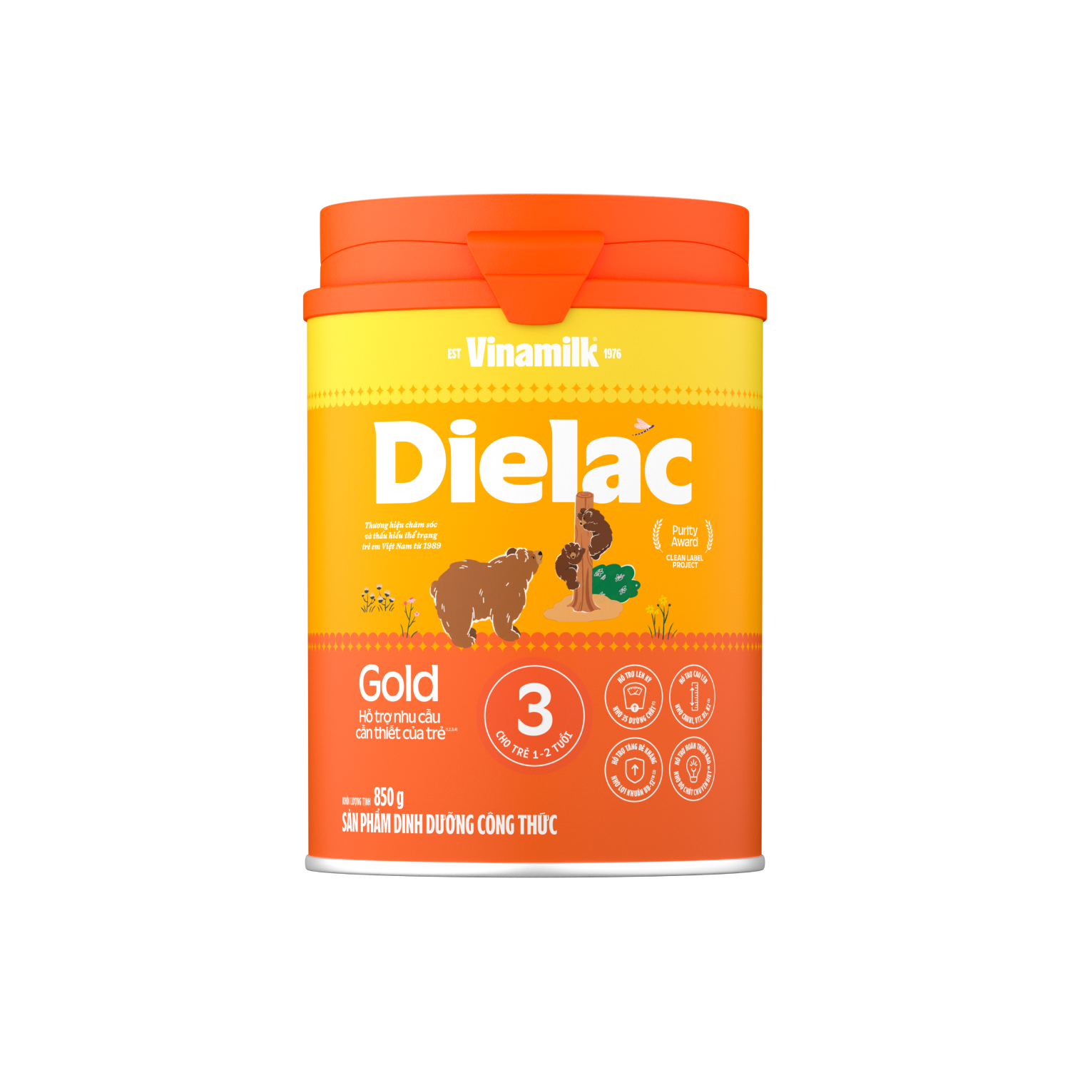 Sữa bột trẻ em Dielac Gold 3 (1-2 tuổi) 850g