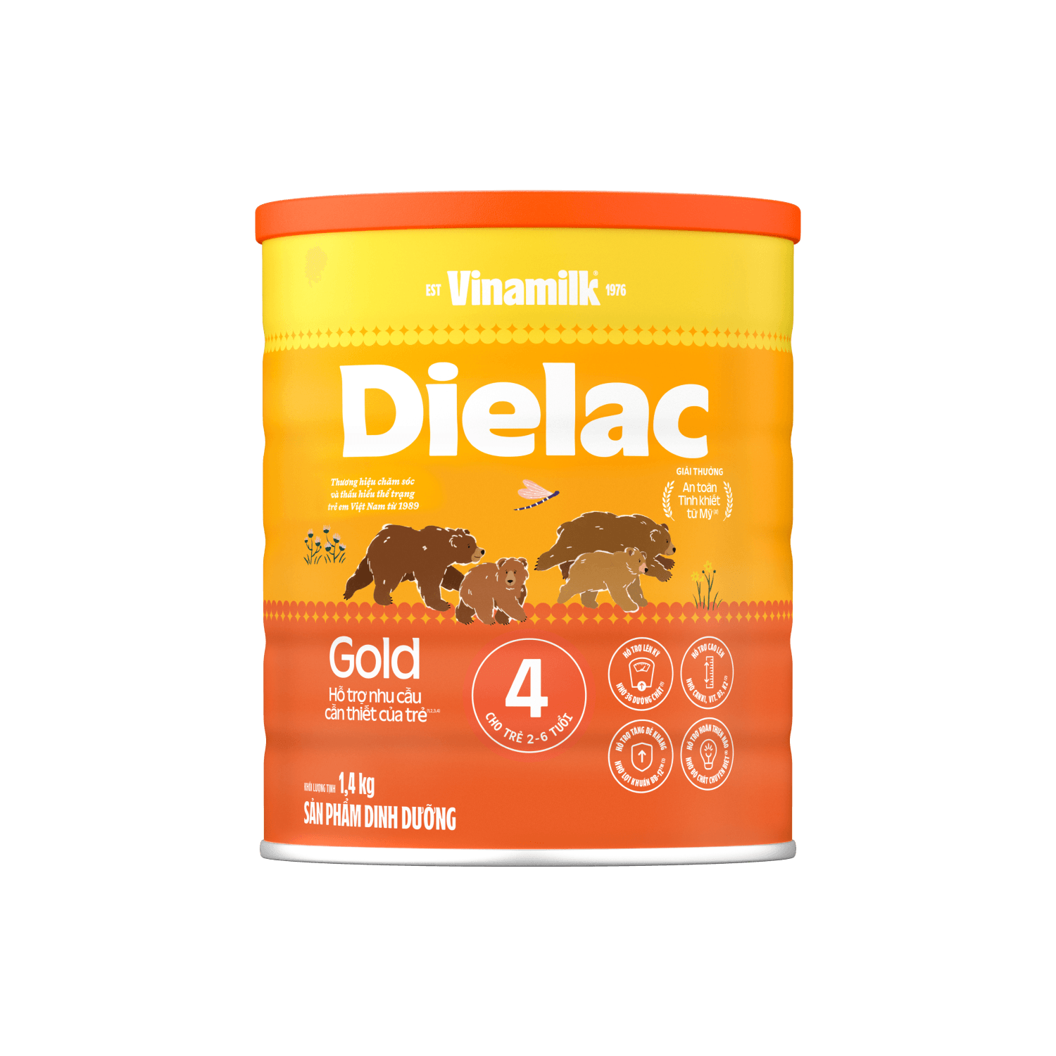 Sữa bột trẻ em Dielac Gold 4 (2-6 tuổi) 1,4kg