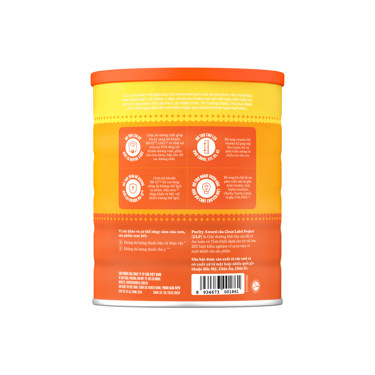 Sữa bột trẻ em Dielac Gold 4 (2-6 tuổi) 1,4kg