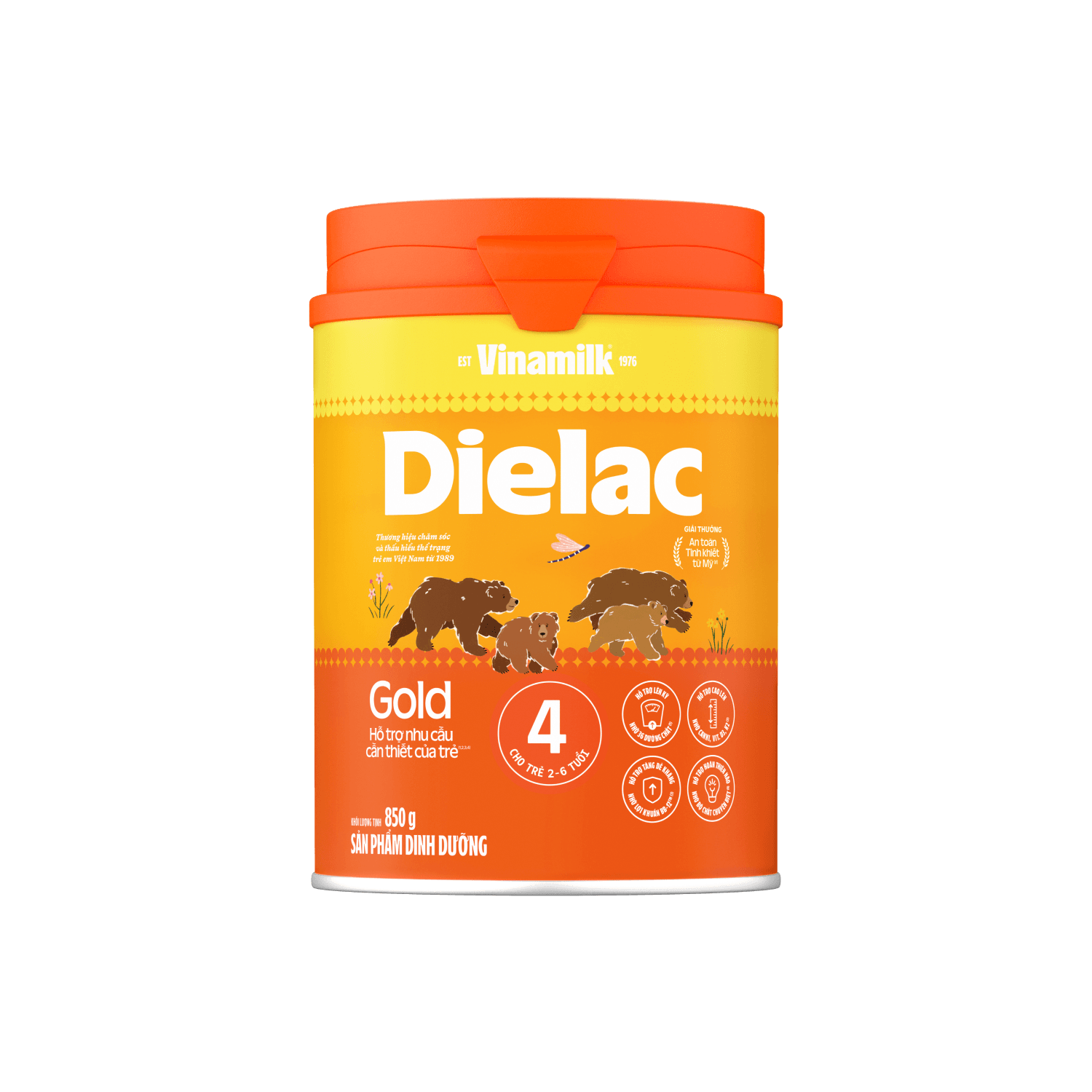 Sữa bột trẻ em Dielac Gold 4 (2-6 tuổi) 850g