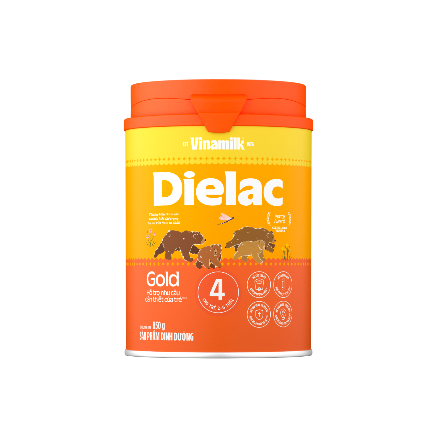 Sữa bột trẻ em Dielac Gold 4 (2-6 tuổi) 850g