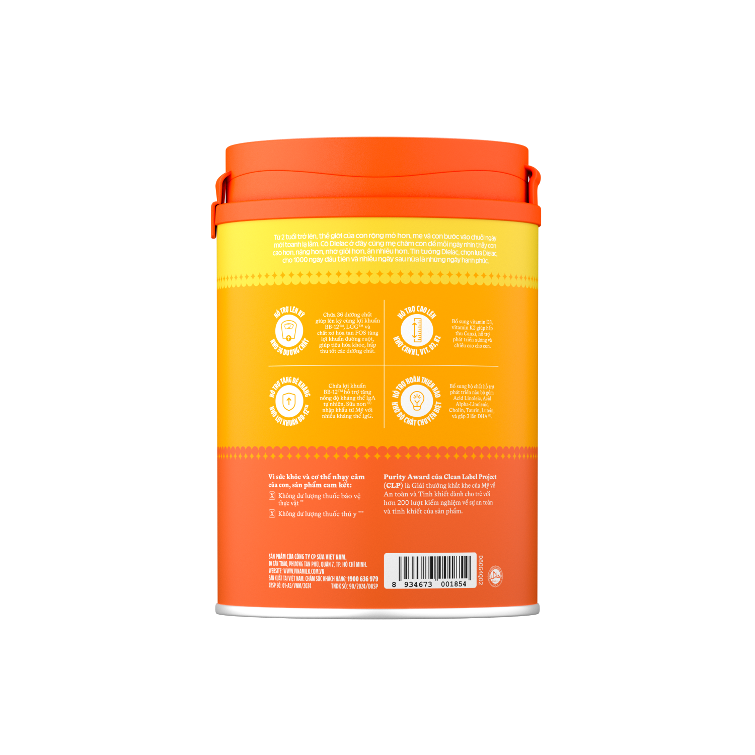 Sữa bột trẻ em Dielac Gold 4 (2-6 tuổi) 850g