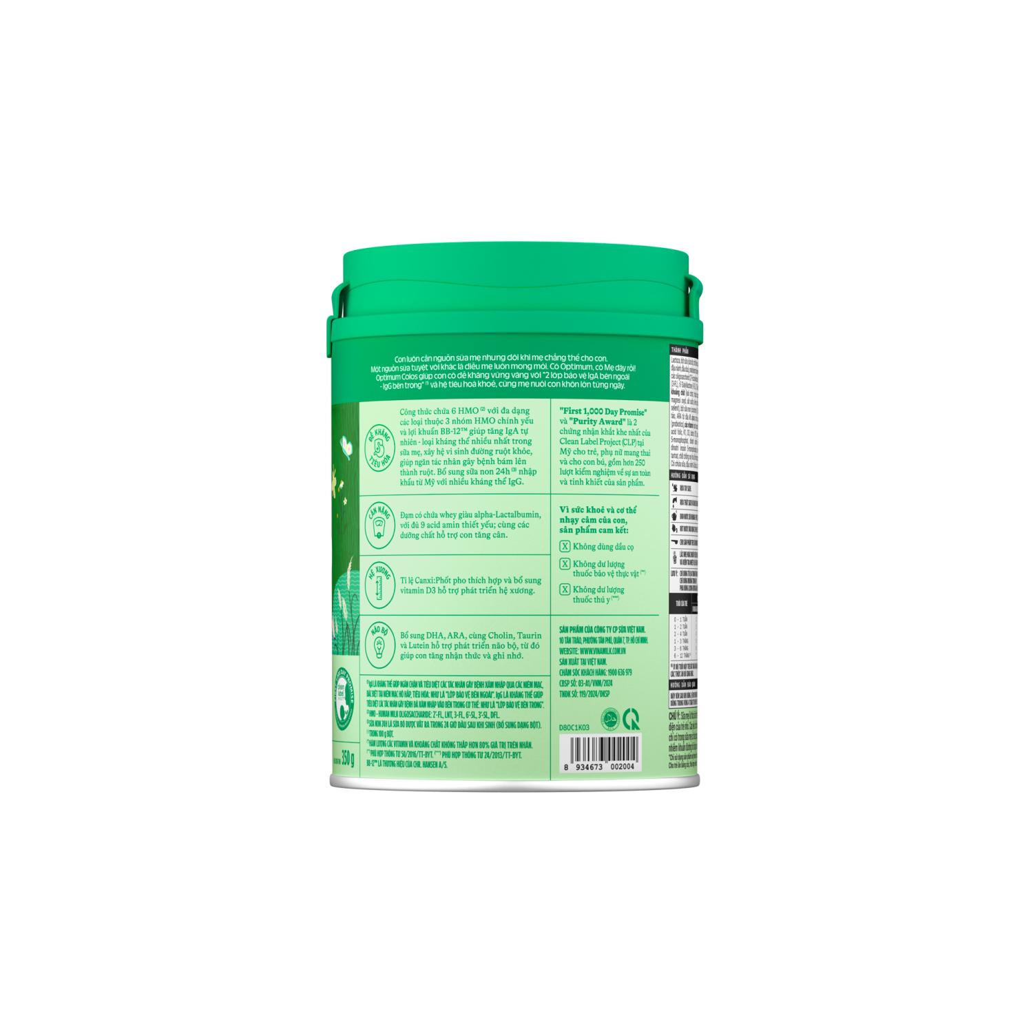 Sữa bột trẻ em Optimum Colos 1 (0-12 tháng) 350g