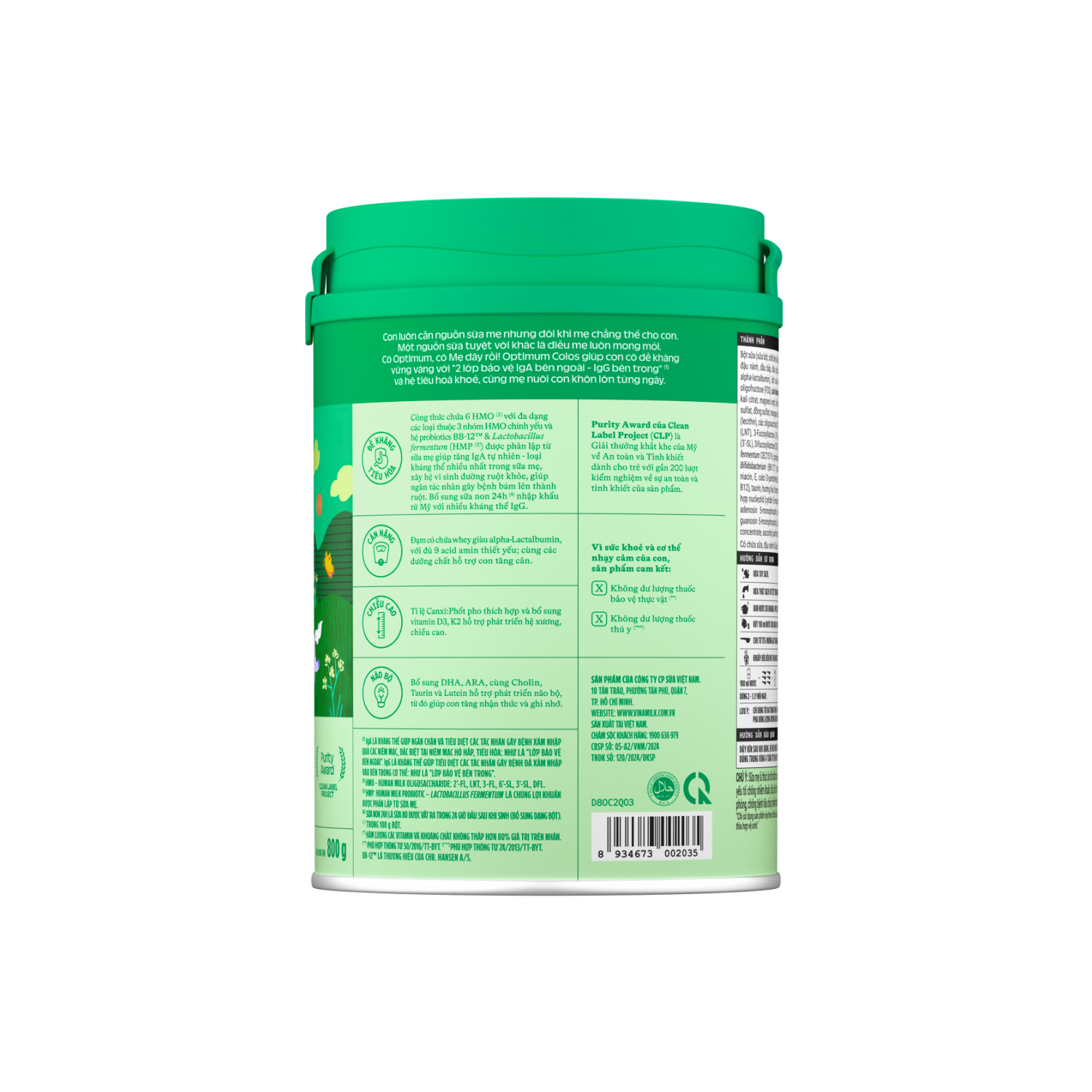 Infant Formula Optimum Colos 2 (1–2 Years) 800g