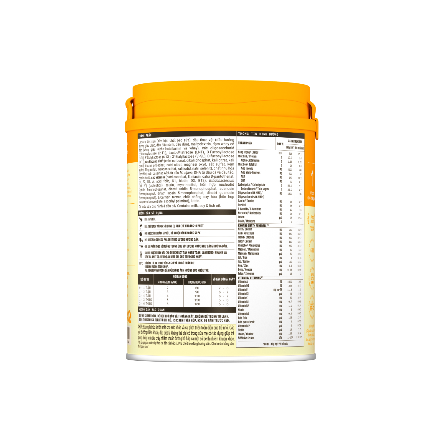 Sữa bột trẻ em Optimum Gold 1 (0-6 tháng) 800g