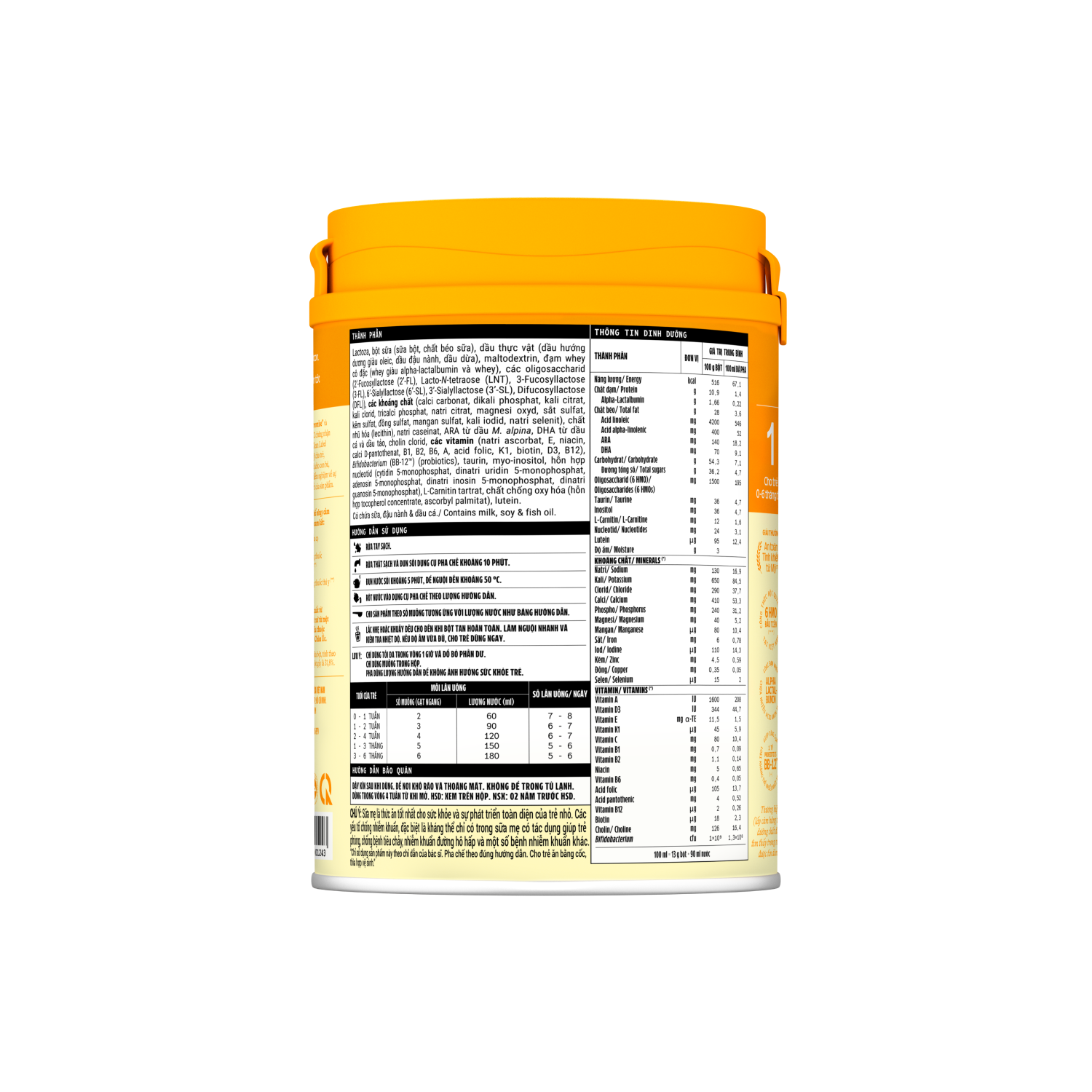 Sữa bột trẻ em Optimum Gold 1 (0-6 tháng) 800g