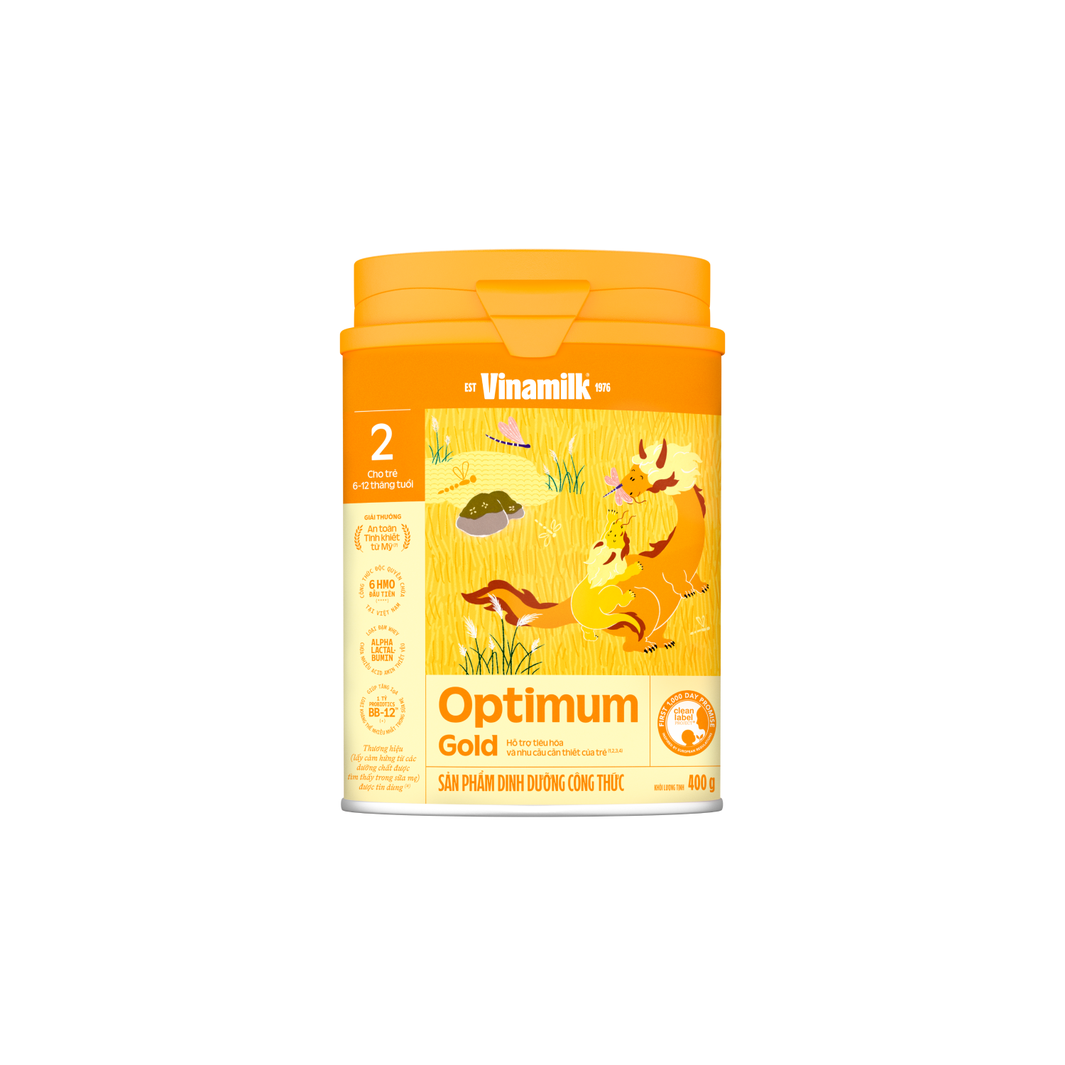 Sữa bột trẻ em Optimum Gold 2 (6-12 tháng) 400g Lẻ 1 lon
