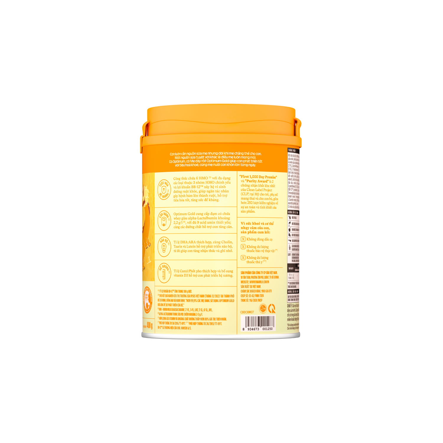 Sữa bột trẻ em Optimum Gold 2 (6-12 tháng) 400g