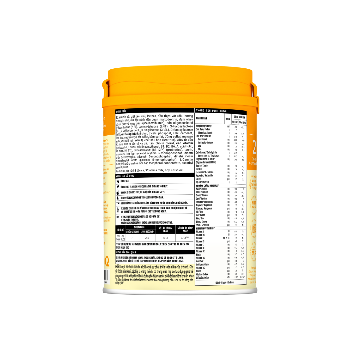 Sữa bột trẻ em Optimum Gold 2 (6-12 tháng) 800g