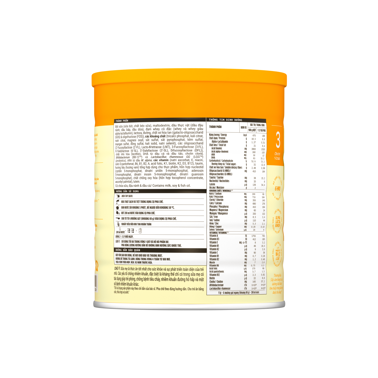 Sữa bột trẻ em Optimum Gold 3 (1-2 tuổi) 1,45kg