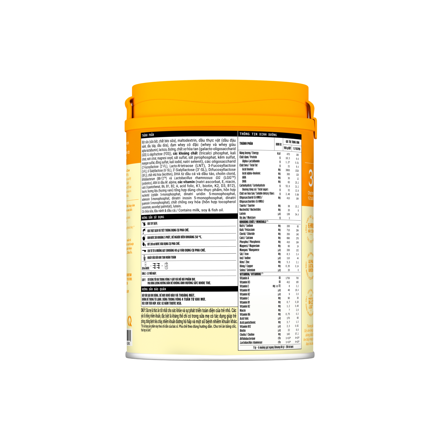 Sữa bột trẻ em Optimum Gold 3 (1-2 tuổi) 850g