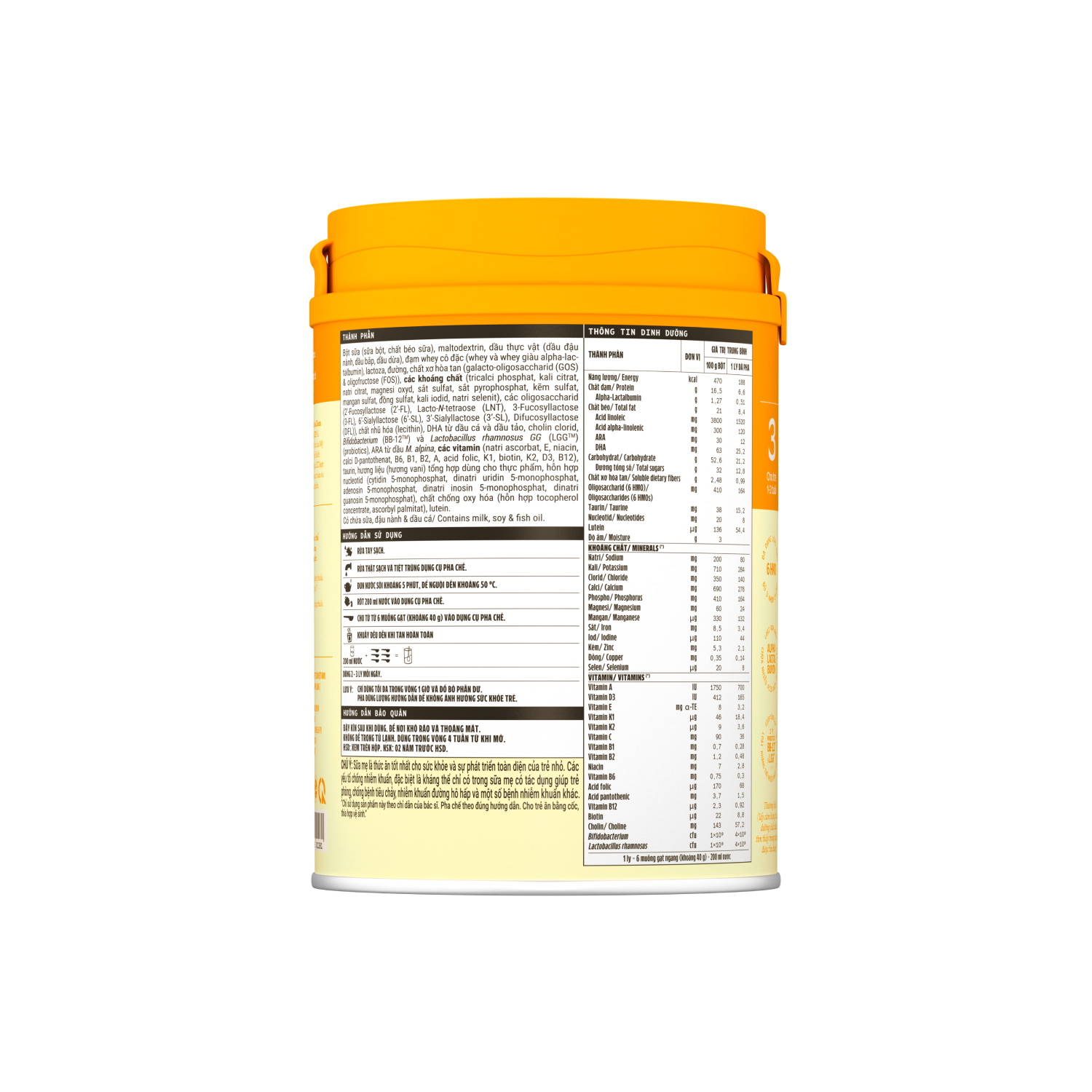 Sữa bột trẻ em Optimum Gold 3 (1-2 tuổi) 850g