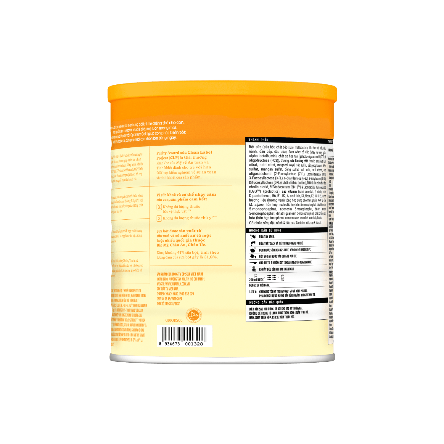 Sữa bột trẻ em Optimum Gold 4 (2-6 tuổi) 1,45kg