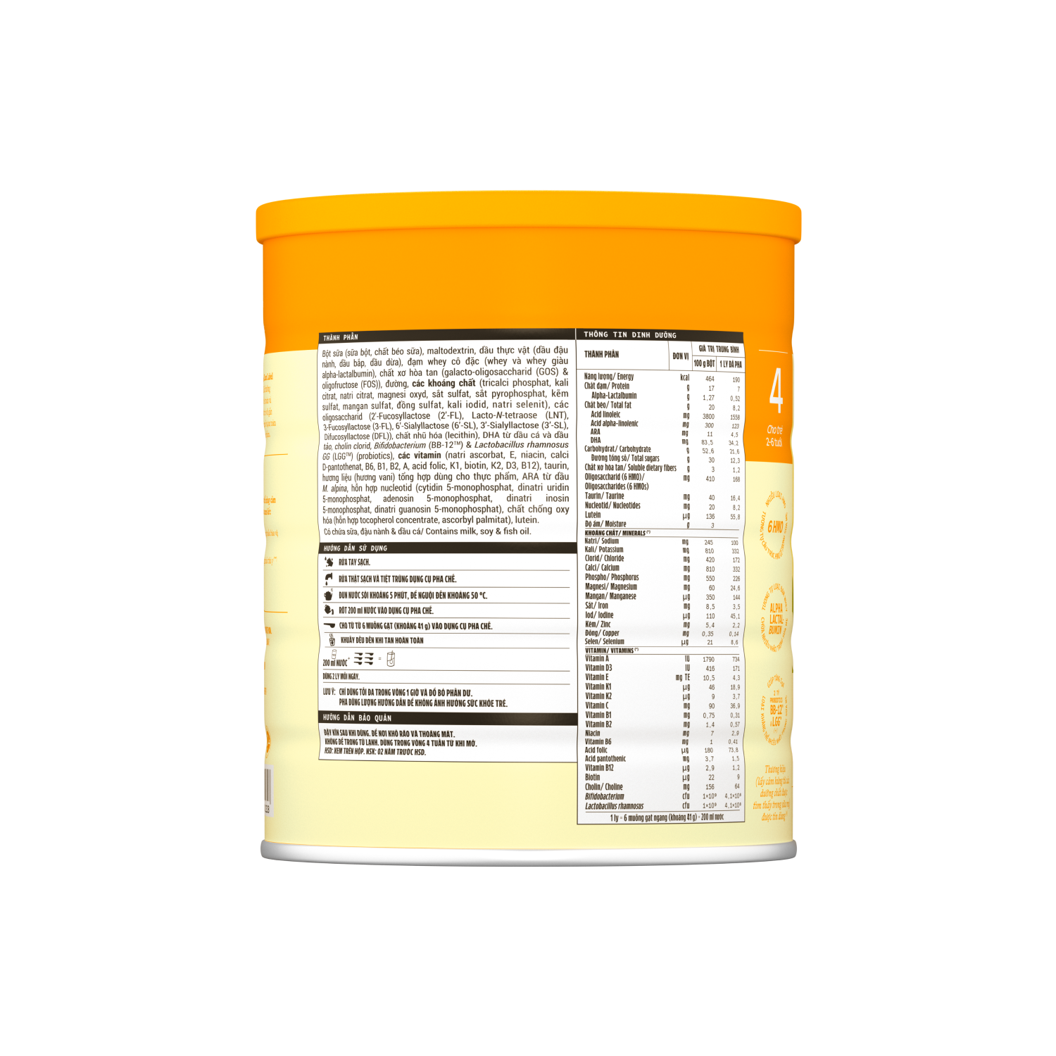 Sữa bột trẻ em Optimum Gold 4 (2-6 tuổi) 1,45kg