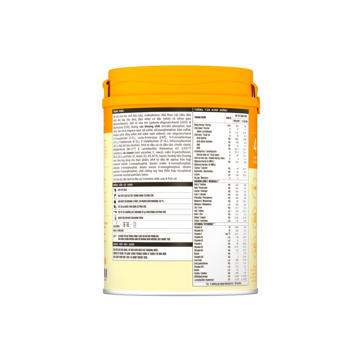 Sữa bột trẻ em Optimum Gold 4 (2-6 tuổi) 850g