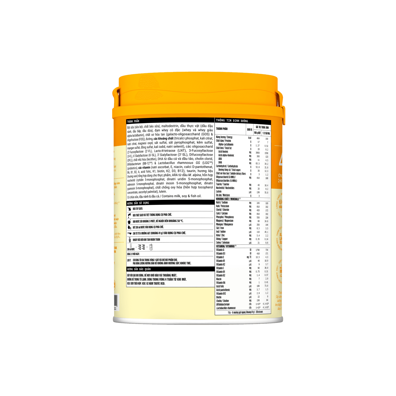 Sữa bột trẻ em Optimum Gold 4 (2-6 tuổi) 850g