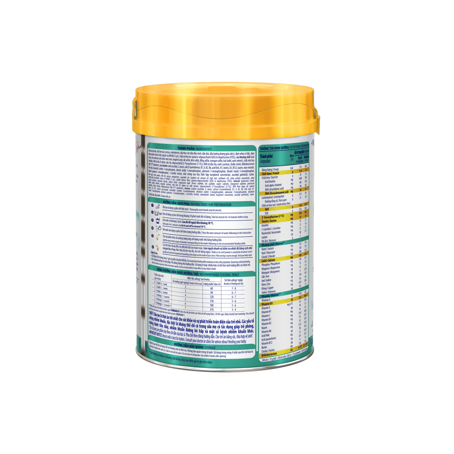 Sữa bột trẻ em YokoGold 1 (0-12 tháng) 850g