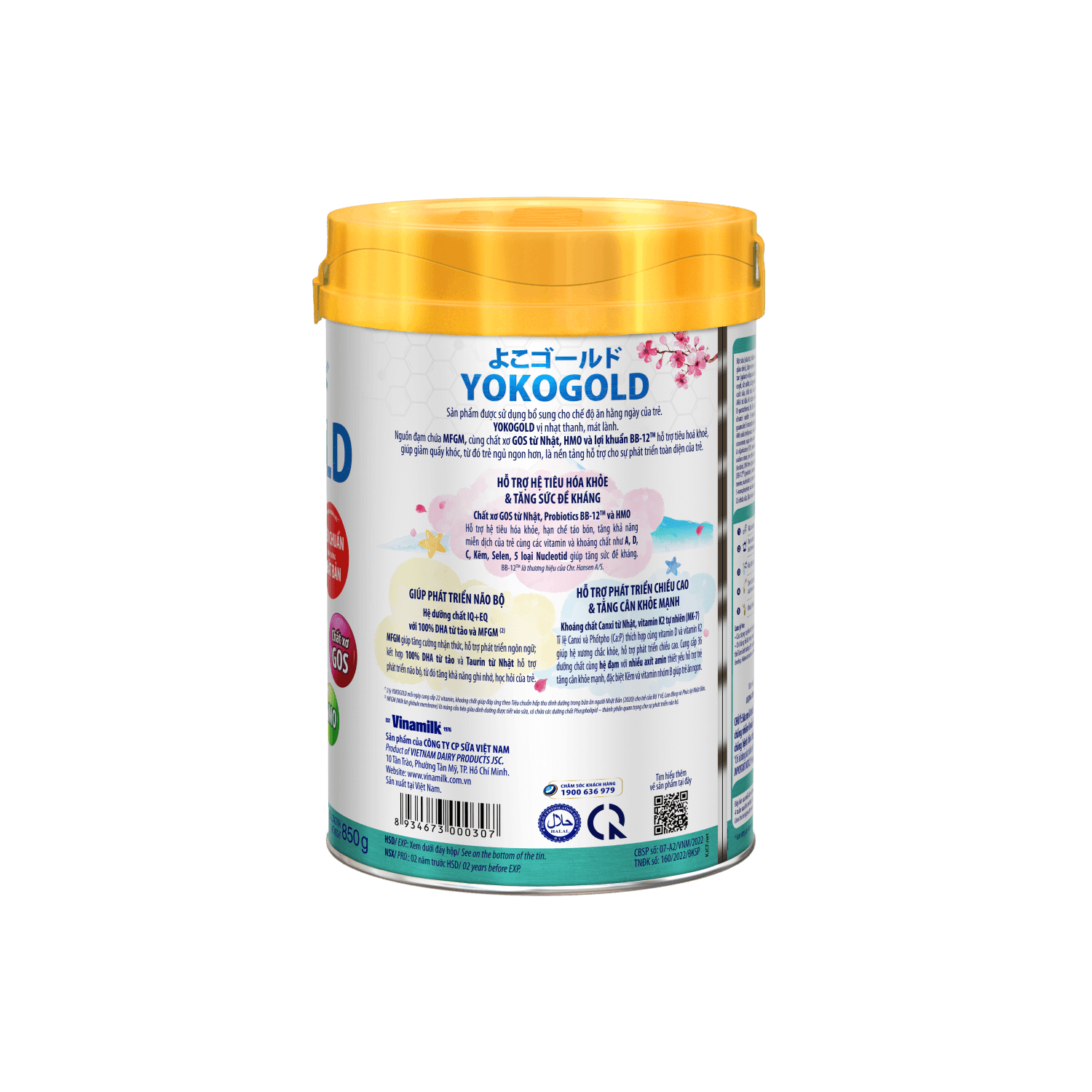 Sữa bột trẻ em YokoGold 2 (1-2 tuổi) 850g