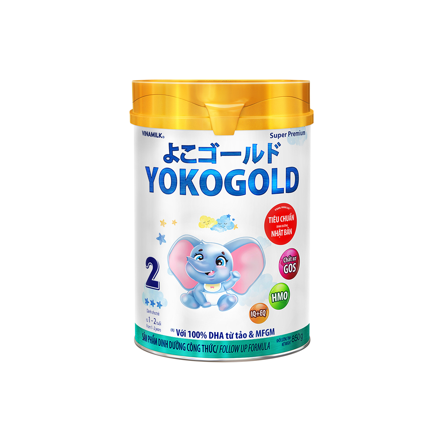 Sữa bột trẻ em YokoGold 2 (1-2 tuổi) 850g