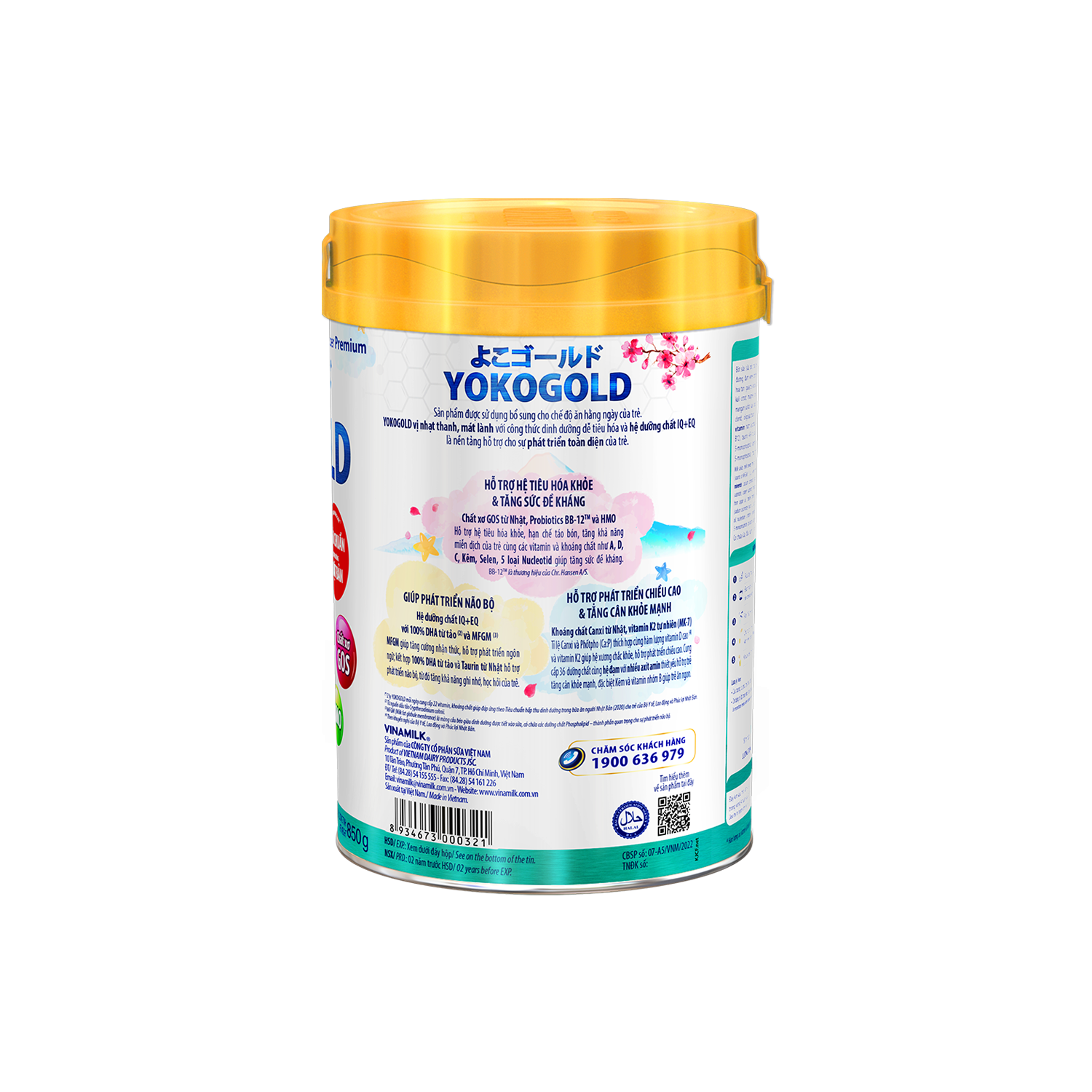 Sữa bột trẻ em YokoGold 3 (2-6 tuổi) 850g
