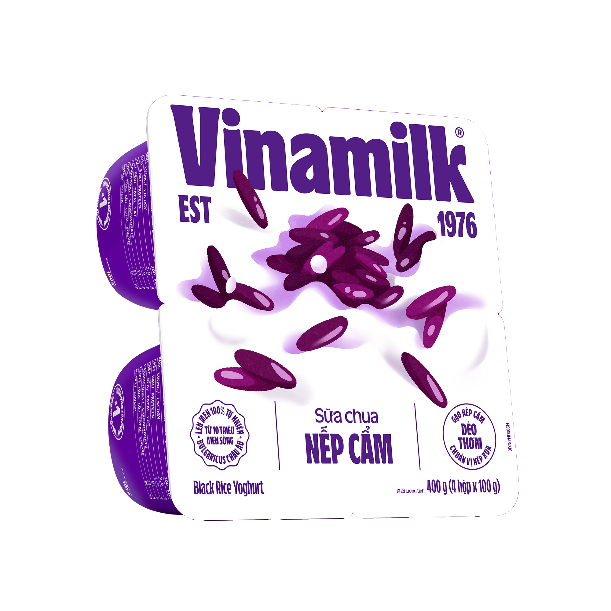 Spoonable Yoghurt Vinamilk Purple sticky rice 100g