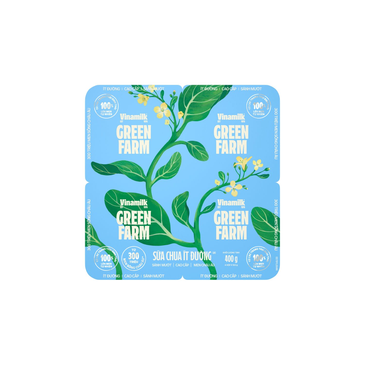 Spoonable Yoghurt Green Farm Less Sugar 100g