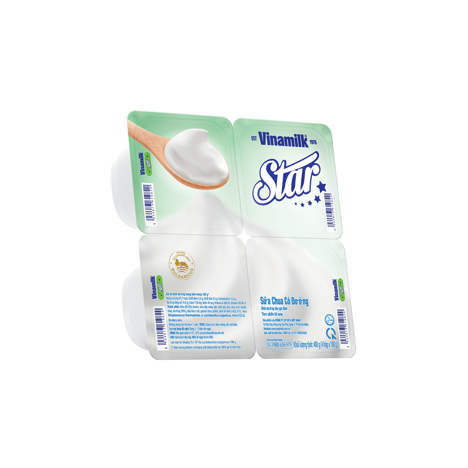 Sữa chua ăn Vinamilk Star Có Đường 100g