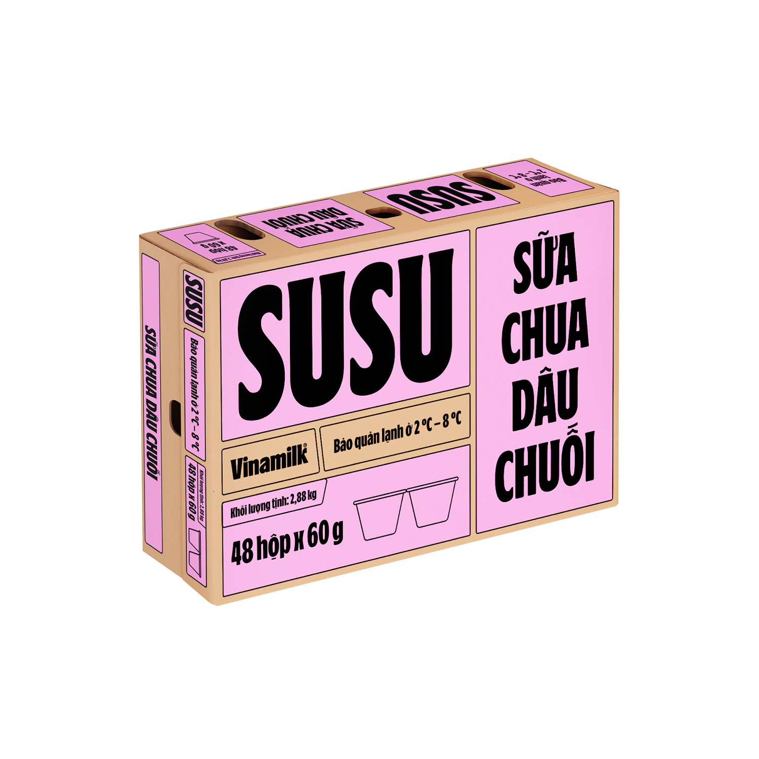 Sữa chua ăn SuSu Dâu Chuối 60g