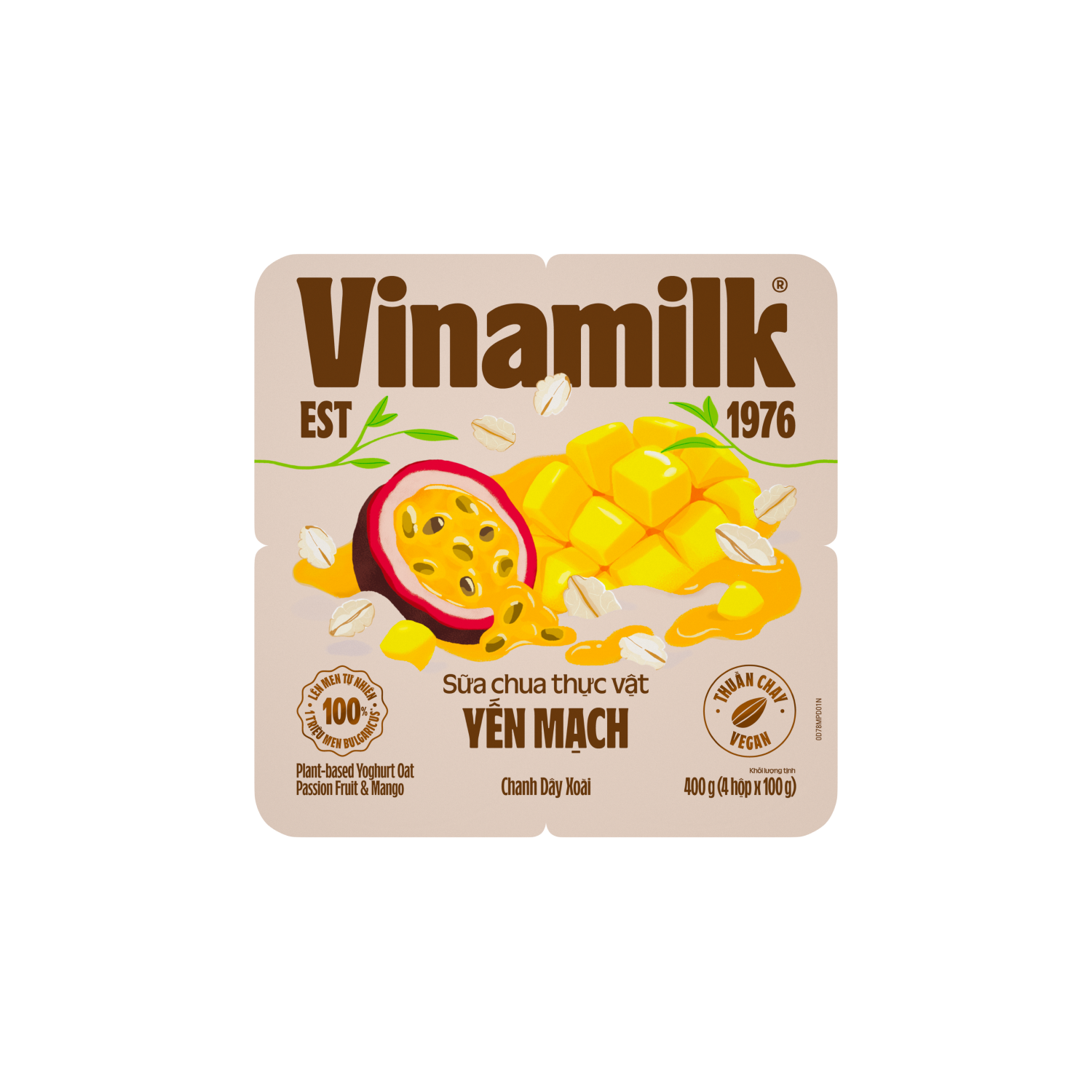 Spoonable Yoghurt Vinamilk Oat, Passion Fruit & Mango 100g