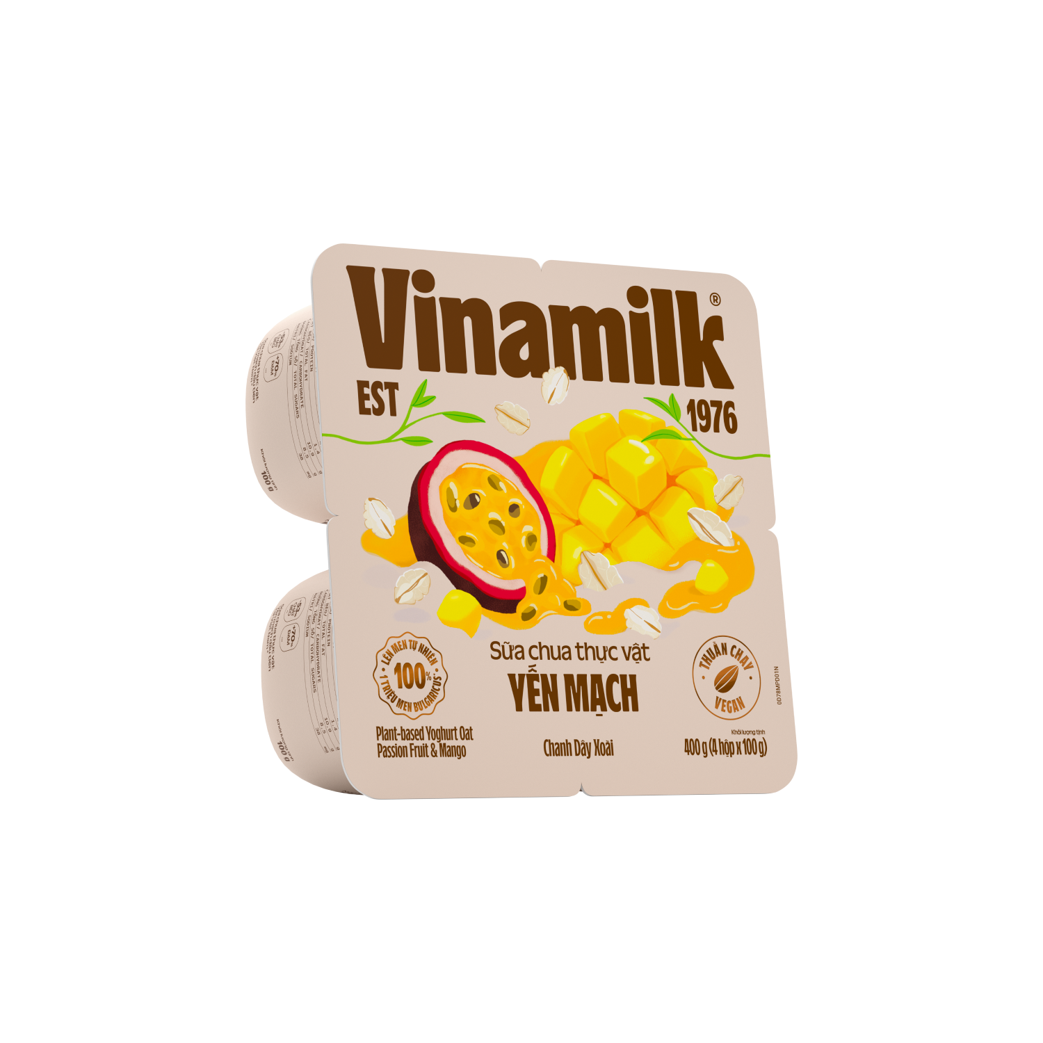 Spoonable Yoghurt Vinamilk Oat, Passion Fruit & Mango 100g