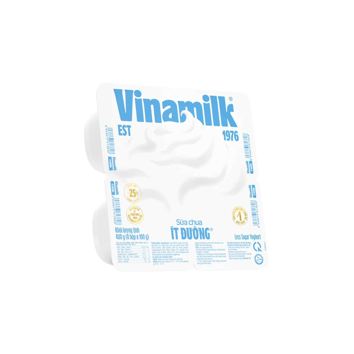 Spoonable Yoghurt Vinamilk Less Sugar 100g