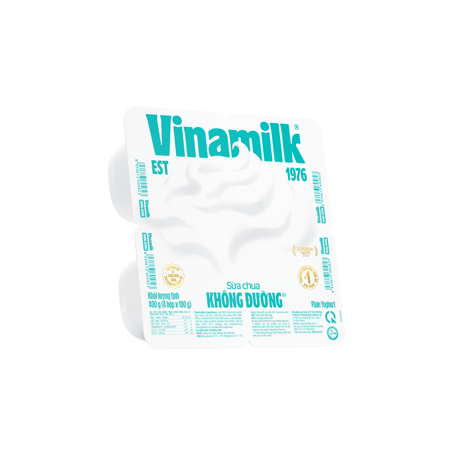 Sữa chua ăn Vinamilk Không Đường 100g