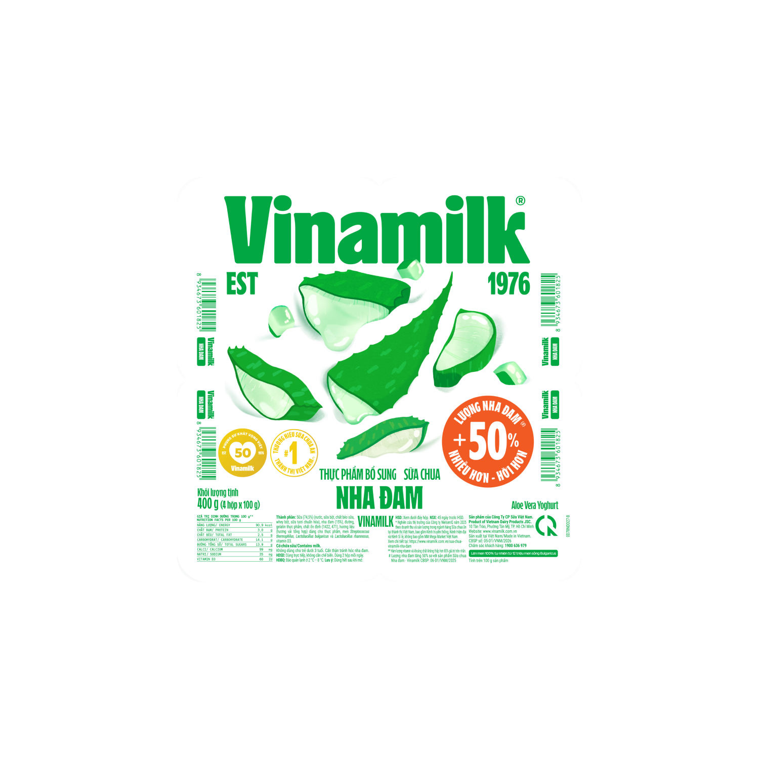 Sữa chua ăn Vinamilk Nha Đam 100g