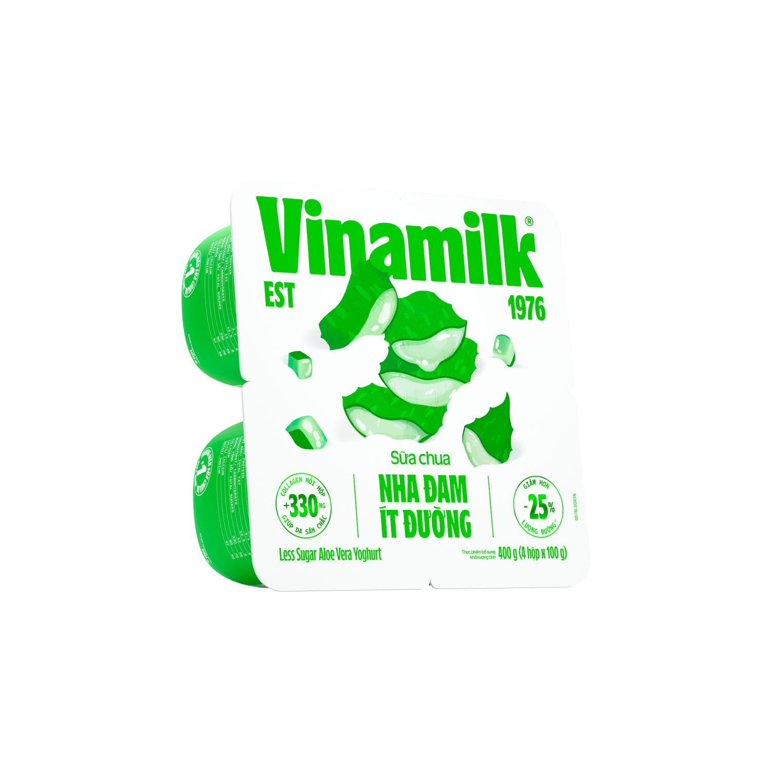 Sữa chua ăn Vinamilk Nha Đam ít đường + Collagen 100g