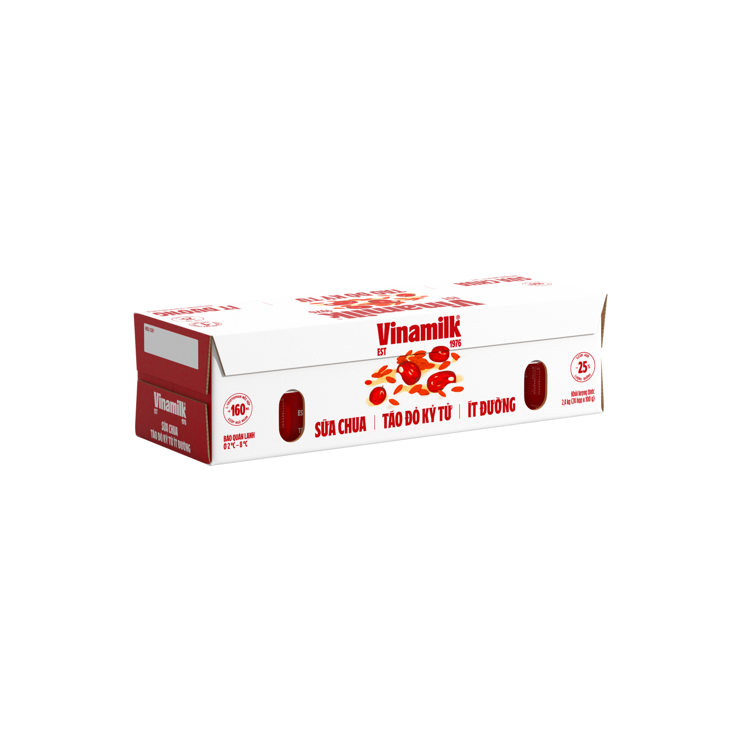 Sữa chua ăn Vinamilk Táo Đỏ Kỷ Tử ít đường 100g