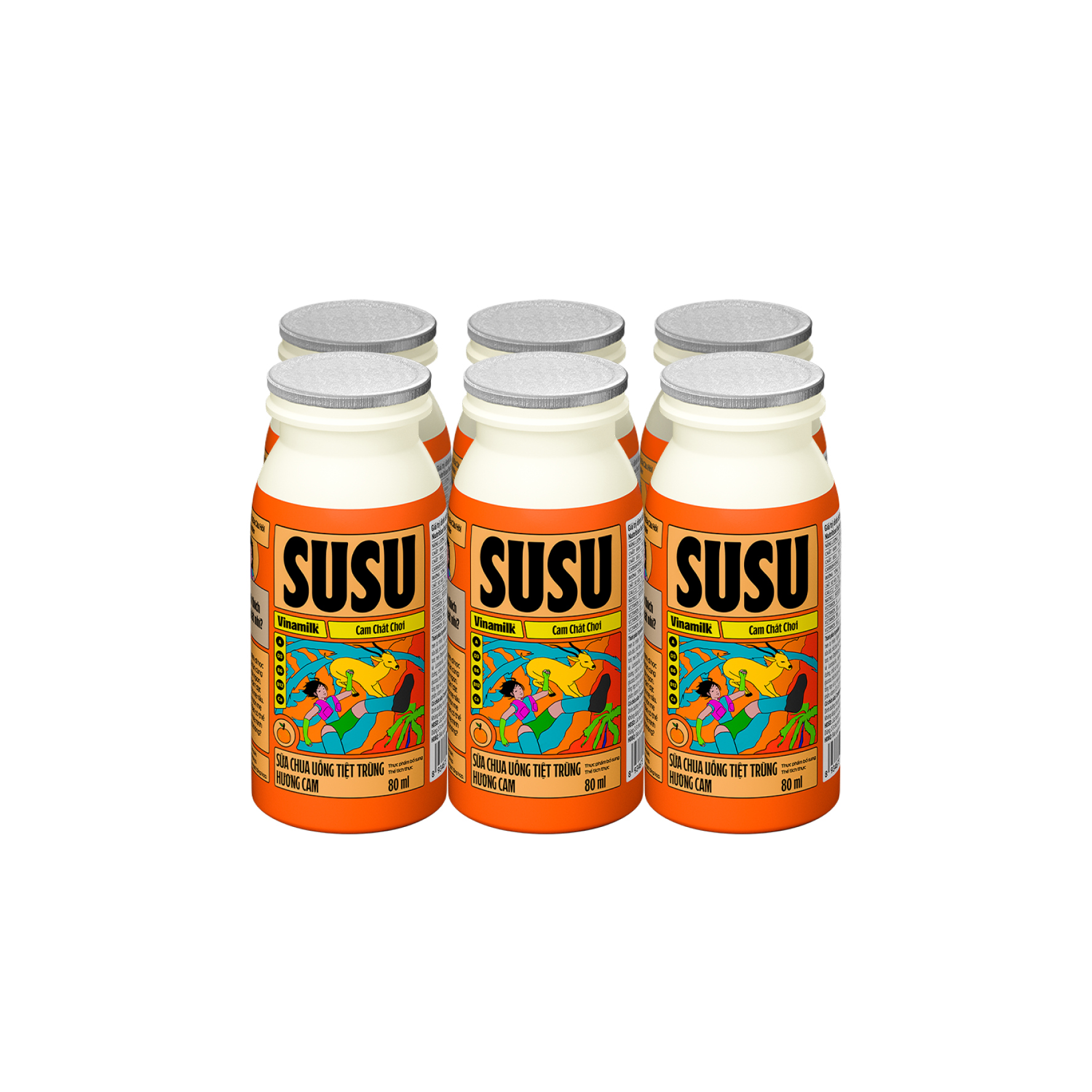 Sữa chua uống tiệt trùng SuSu Hương Cam 80ml