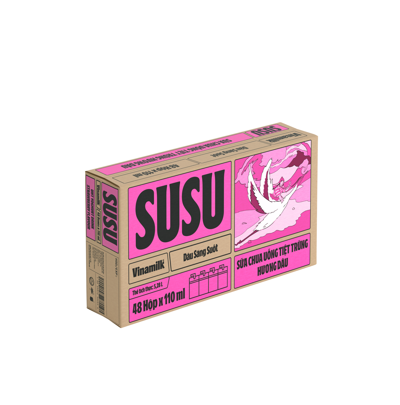 Sữa chua uống tiệt trùng SuSu Hương Dâu 110ml